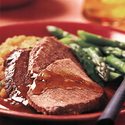 Beef Pot Roast with Maple Sweet Potatoes and Cider Gravy