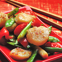 Scallops with Snow Peas
